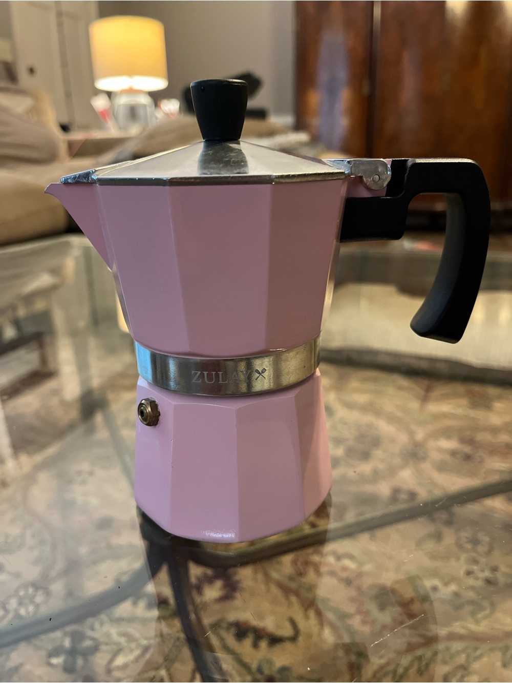 Zulay Kitchen Pink 3 Cup Moka Pot Espresso Maker Italian Coffee Cute Coquette
